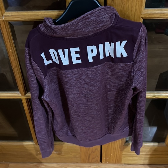 Pre-Owned Victoria Secret, Women Sweatshirt, size medium in Burgundy. - Picture 2 of 4